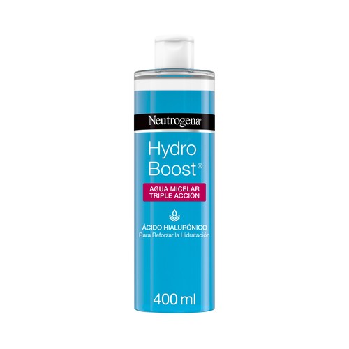 NEUTRÓGENA Hydro boost Agua micelar (desmaquillante facial) triple acción con ácido Hialurónico 400 ml. 