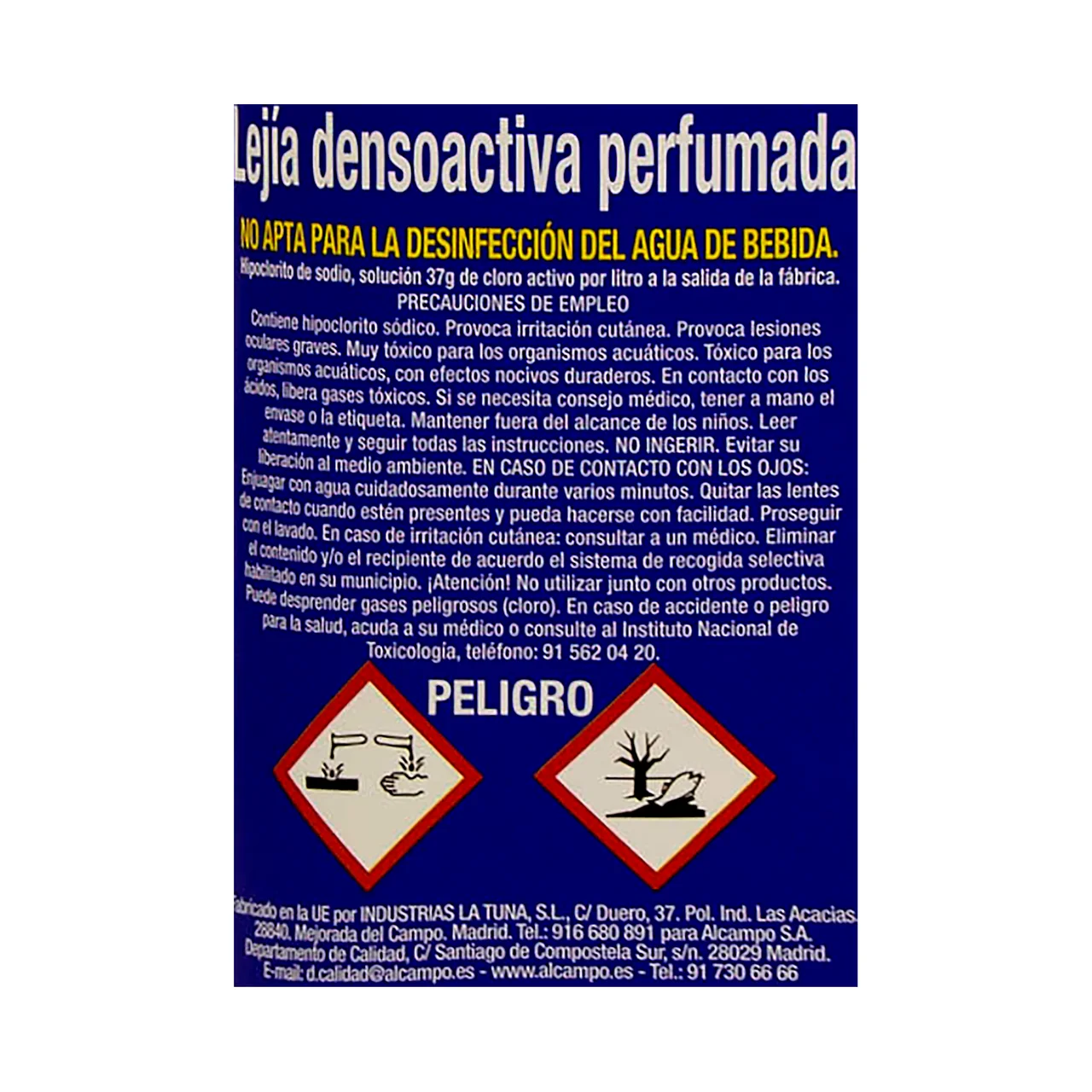 PRODUCTO ALCAMPO Lejía perfumada densoactiva 2 l.