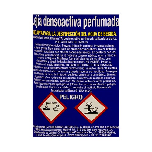 PRODUCTO ALCAMPO Lejía perfumada densoactiva 2 l.