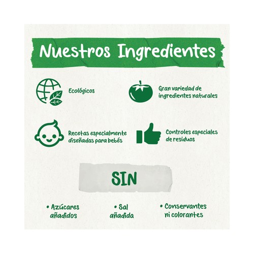 GERBER Organic Bolsita (pouch) de fruta, ecológica (fresa y plátano) para bebés a partir 6 meses.