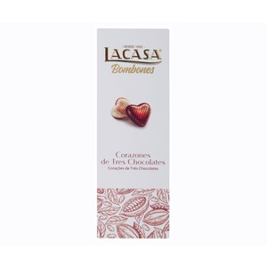 Imagen de LACASA Bombones corazón tres chocolates 65 g.