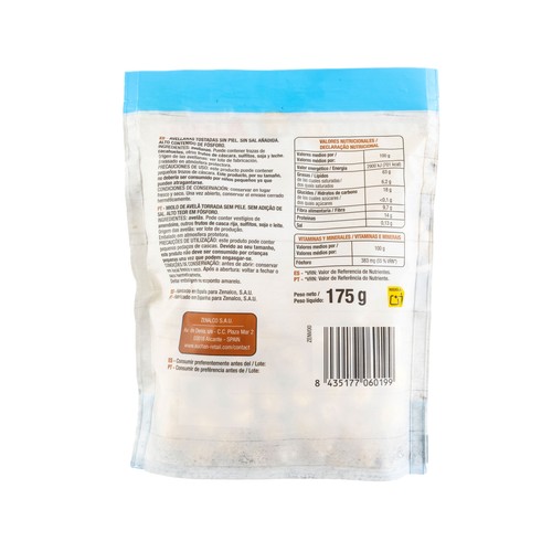 PRODUCTO ALCAMPO Avellanas tostadas 175 g.