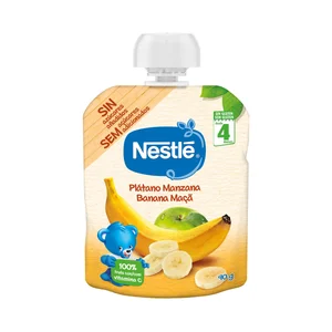 NESTLÉ Bolsita de fruta (plátano y manzana) a partir de 4 meses 90 g.