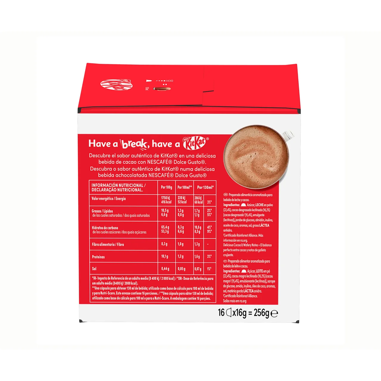 Café cápsulas dolce gusto kitkat