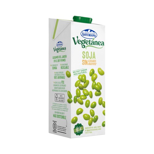 Bebida de soja sin azúcares añadidos CENTRAL LECHERA ASTURIANA Vegetánea 1 l.
