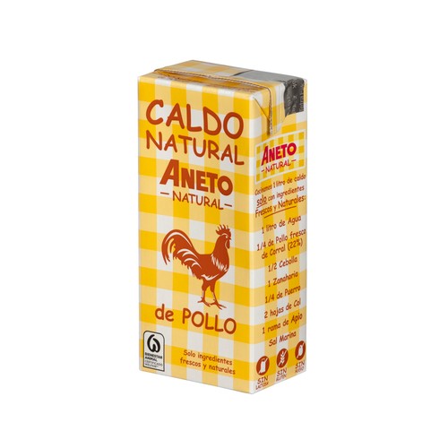 ANETO Caldo de pollo natural ANETO 2 x 330 ml.