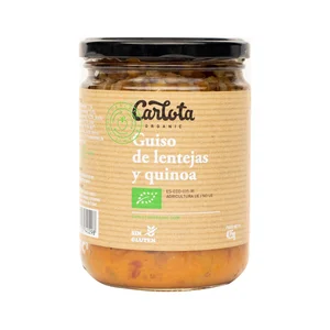 CARLOTA Guiso de lentejas y quinoa CARLOTA ORGANIC 425 g.