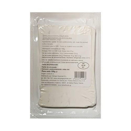 BELAS Queso fresco blanco ideal para ensaladas 100 g.