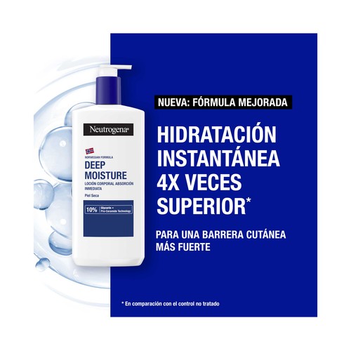 NEUTRÓGENA Loción corporal de absorción inmediata e hidratación profunda para pieles secas 750 ml.