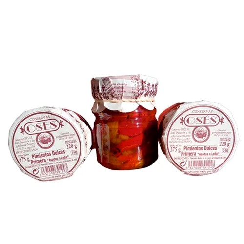 OSES Pimientos dulces de primera "Asados a leña" 220 g.