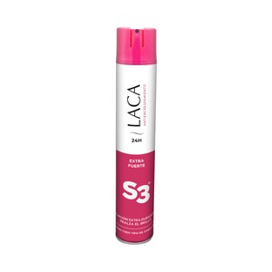 S3 Laca extrafuerte antiencrespamiento, para todo tipo de cabellos S3 400 ml.