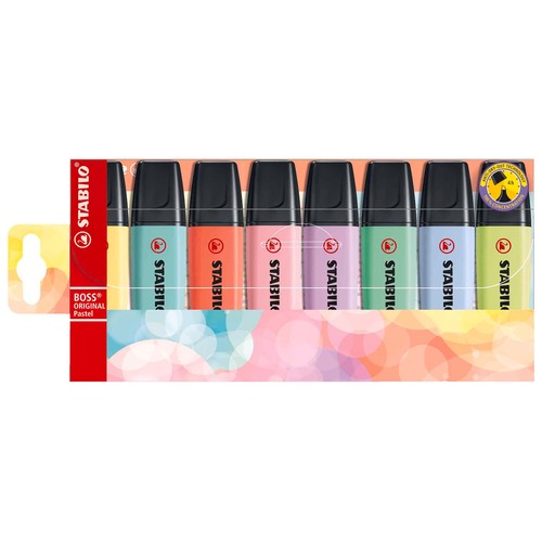 Marcador STABILO BOSS ORIGINAL Pastel - Estuche de 8 colores