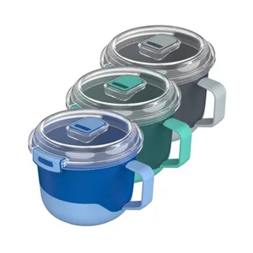 Recipiente 1,1L tipo bowl apto para microondas, para noodles y sopas, modelos surtidos. SISTEMA