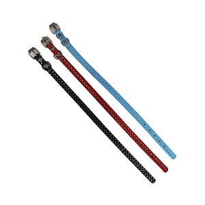 Imagen de MARKET SUPREME Collar de cuero para mascotas con brillantes 35 cm.