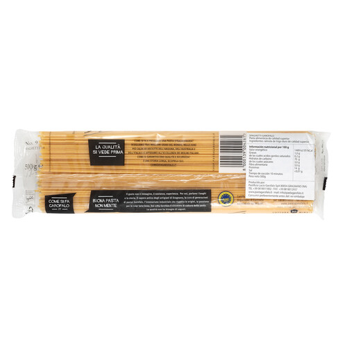 GAROFALO Pasta de sémola de trigo duro Spagheti nº 9 GAROFALO 500 g.