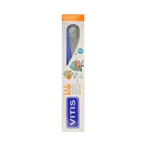 VITIS Cepillo dental con cabezal muy pequeño y filamentos suaves, a paritr de 3 años VITIS Kids.