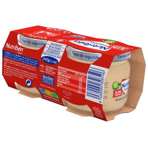 NUTRIBÉN Potitos® de menestra de verduras con ternera, a partir de 4 meses NUTRIBÉN Introducción 2 x 120 g.