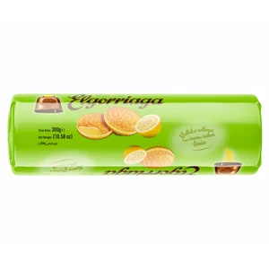ELGORRIAGA Galletas rellenas de crema sabor limón 300 g.
