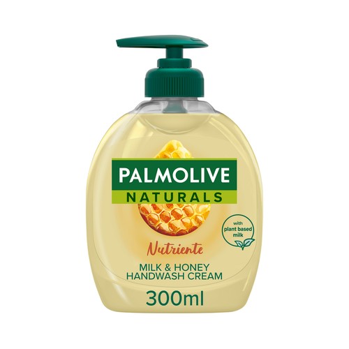 PALMOLIVE Jabón de manos líquido sin jabón, enriquecido con proteínas de leche y miel PALMOLIVE Naturals 300 ml.