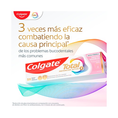 COLGATE Total prevención activa + Pasta de dientes para dientes sensibles 75 ml.
