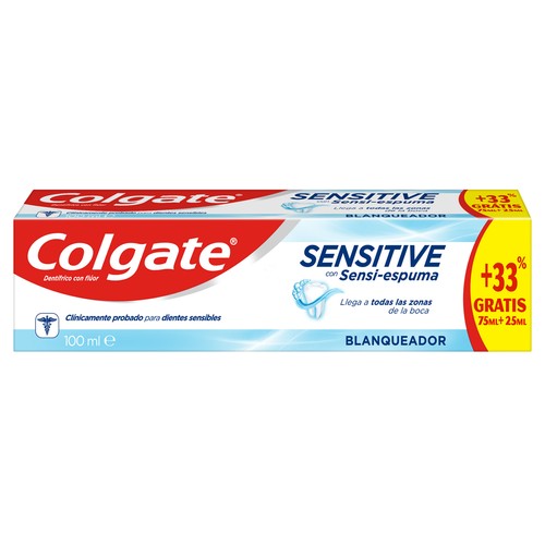 COLGATE Plax Pasta de dientes con efecto blanqueante, especial dientes sensibles 75 ml.