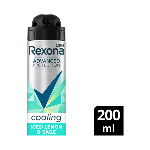 REXONA Men advanced protection cooling Desodorante en spray para hombre, antitranspirante hasta 72 horas 200 ml.