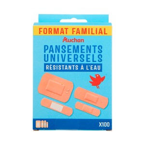 PRODUCTO ALCAMPO Apósitos de plástico, transpirables y resistentes al agua, 4 tamaños diferentes 100 uds.