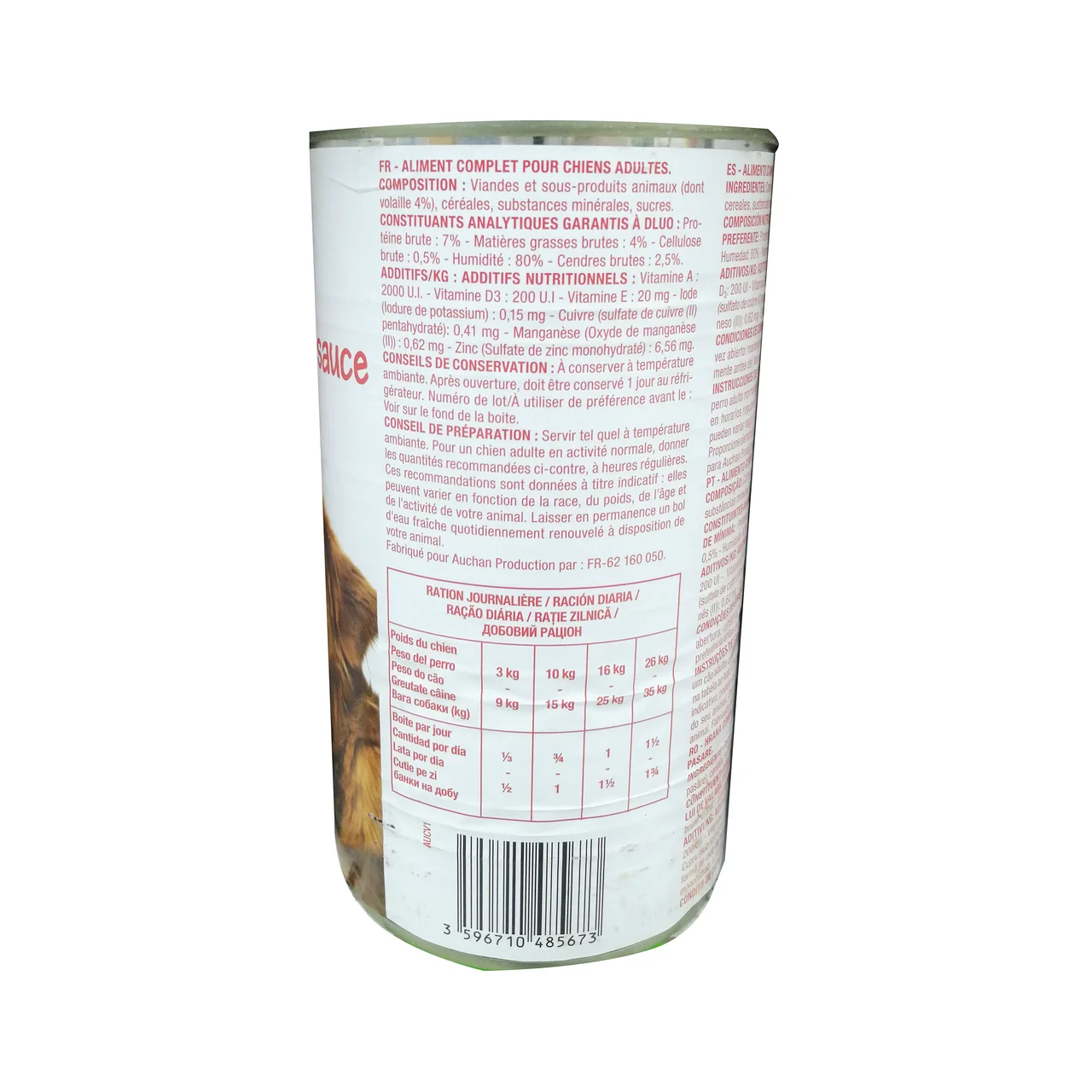 PRODUCTO ECONÓMICO ALCAMPO Albondigas en salsa de ave para perros 1200 g.
