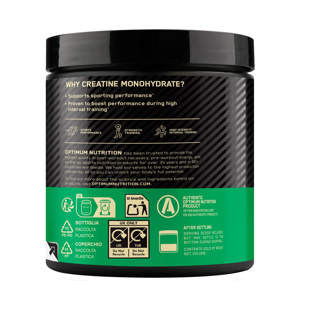 Monohidrato de creatina 187 gr