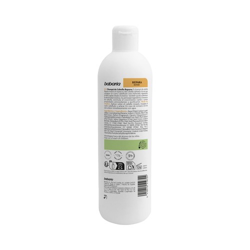 BABARIA Champú reparador con cebolla 380 ml.