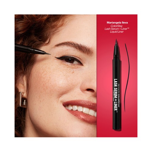 REVLON Colorstay tono negro Lapíz de ojos (eyeliner) líquido + suero de pestañas.