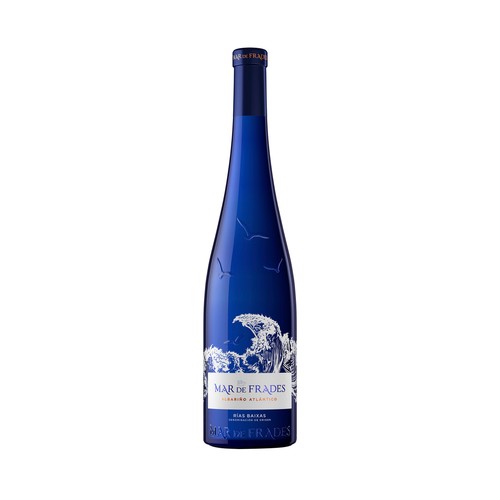 Vino blanco albariño con denominación de origen Rías Baixas MAR DE FRADES botella de 75 cl.