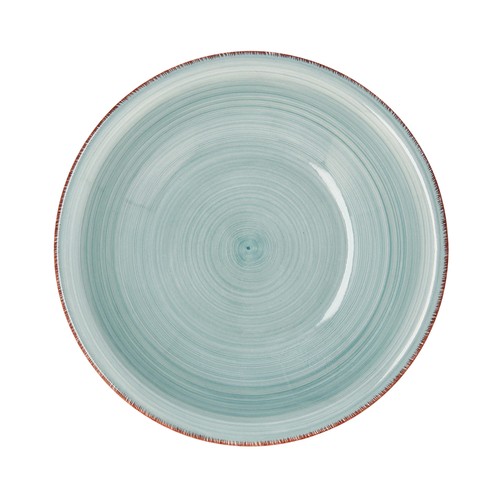 Vajilla completa de 18 platos de gran tamaño de color verde agua, QUID