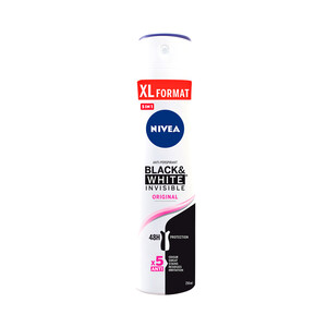 Imagen de NIVEA Original black & white invisible Desodorante en spray para mujer con fórmula secado rápido 250 ml.