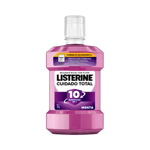 LISTERINE Cuidado total Enjuague bucal de uso diario con sabor a menta 1 l.
