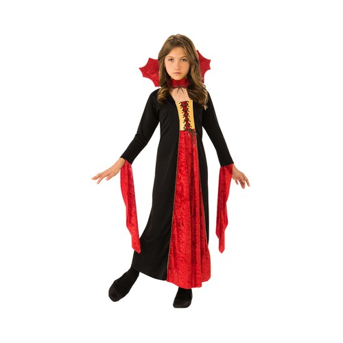 Disfraz vampiresa gótica roja infantil talla L 8-10 años. RUBIES