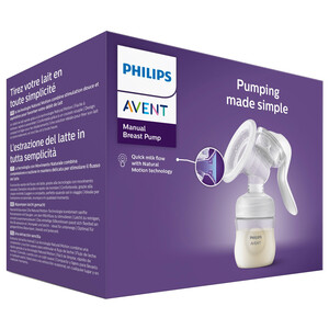 Imagen de AVENT de Philips Extractor de leche manual con tecnología Natural Motion.
