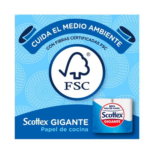 SCOTTEX Gigante Rollo de papel de cocina formato XXL 2 uds.