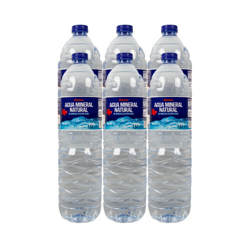 PRODUCTO ALCAMPO Agua mineral pack de 6 uds. x 1,5 l.