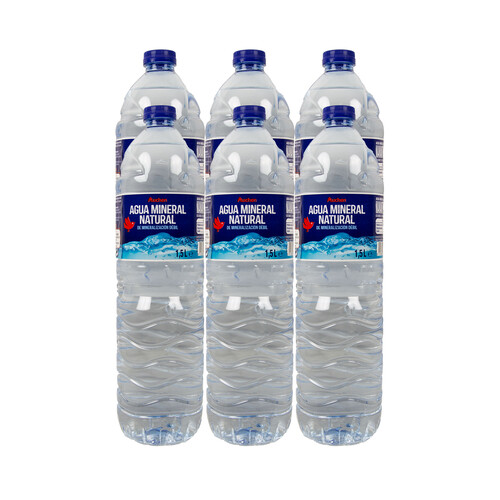 Agua mineral PRODUCTO ALCAMPO pack 6 uds. x 1,5 l.