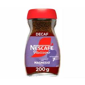 NESCAFÉ Café soluble descafeinado con magnesio, ayuda a reducir el cansancio y la fatiga 200 g.