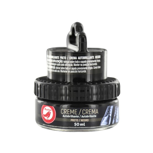 PRODUCTO ALCAMPO Crema en tarro autobrillante con aplicador para calzado negro PRODUCTO ALCAMPO, 50 ml.