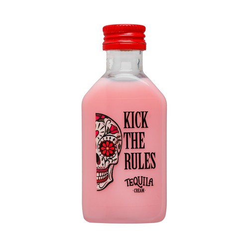 KICK THE RULES Crema de licor de fresa con un toque de tequila botella 5 cl.