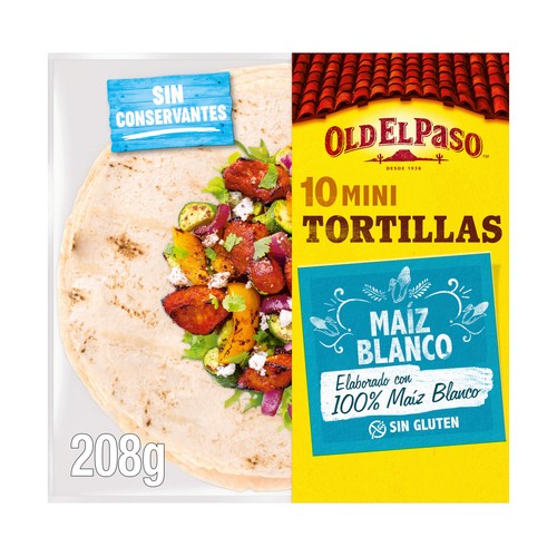OLD EL PASO Mini tortillas maíz blanco 10 u 8x208 g.
