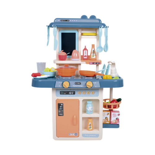Cocina infantil con luces, sonidos de cocción y accesorios, 45x18x60cm. ONE TWO FUN ALCAMPO