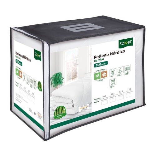 Relleno nórdico de fibra Bambú para cama de 135cm, 300g/m², SAVEL ...