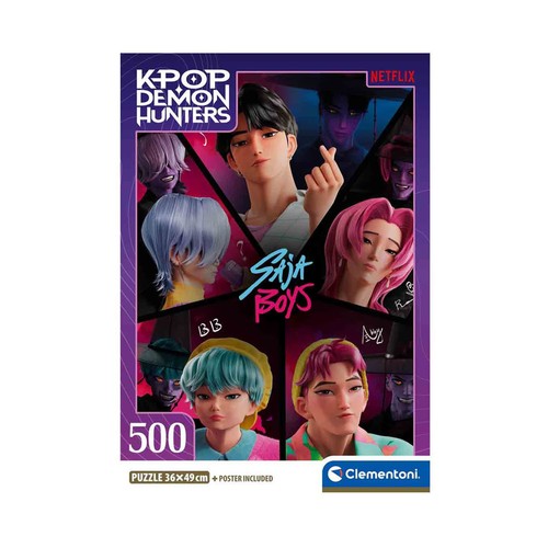 Puzzle de 500 piezas K-POP Demon Hunters Saja Boys, CLEMENTONI.
