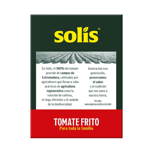SOLÍS Tomate frito, sabor 100% natural brik 350 g.