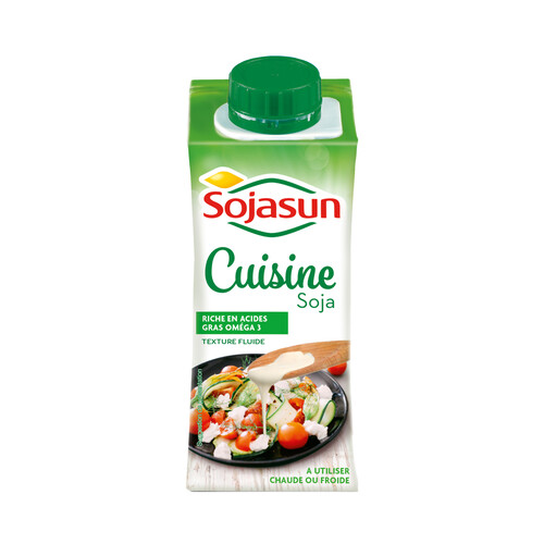 Preparado de soja (17% de materia grasa) para cocinar SOJASUN 200 ml.