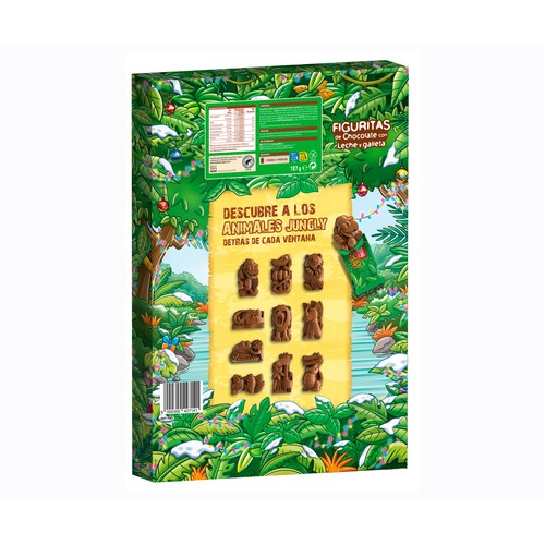 NESTLÉ Jungly Calendario de adviento con figuritas de chocolate con leche 187 g.